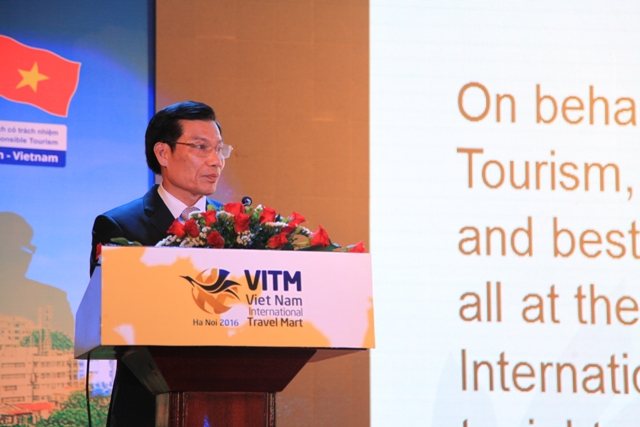 Bộ trưởng Bộ VHTTDL Nguyễn Ngọc Thiện phát biểu tại Lễ khai mạc